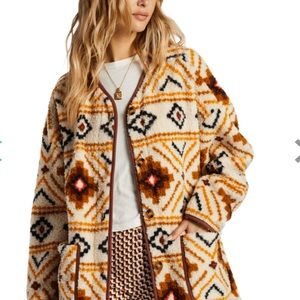 Billabong Fireside Cozy Buttoned Fleece Jacket